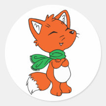 SchalFox Runder Aufkleber