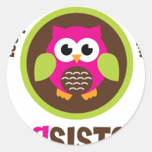 Schauen Sie Whoos, das geht, eine große Schwester- Sticker