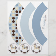 Schaukelpferd-Kuchen-Verpackung Individuelle Flyer