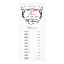 schicke rosa, Schwarzweiss-Service-Gestellkarte Individuelle Werbekarte