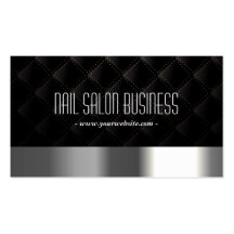 Schicker silberner Nagel-Salon-dunkle LuxusVisiten