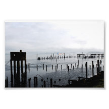 Schiffe im Fluss Photo Druck
