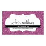 SCHILLERNDES funkelnd Glitterrosa DER GESCHÄFTS-KA Visitenkartenvorlage