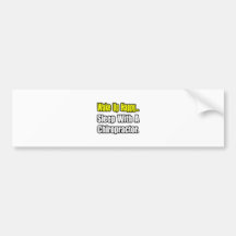 Schlaf mit einem Chiropraktor Auto Sticker