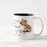 Schlammiger Weihnachtscorgi-Becher Kaffeetassen