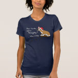 Schlammiges Weihnachtscorgi-Dunkelheits-T-Shirt