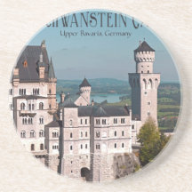 Schloss Neuschwanstein von Marienbrücke - Englisch Getränke Untersetzer