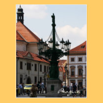 Schloss-Quadrat in Prag-Postkarte postkarten