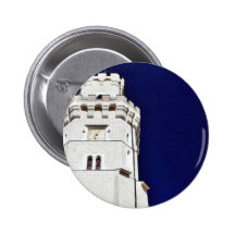 Schloss-Turm in Hluboka im Süden von Böhmen Anstecknadelbutton