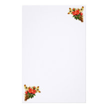 Schmetterlinge u. Blumen stationär Bedrucktes Büropapier