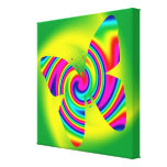 Schmetterlings-geformte Regenbogen-Rotation Gespannter Galerie Druck