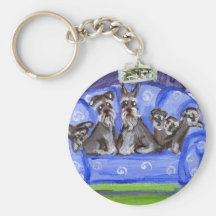 Schnauzersofafamilie Schlüsselanhänger