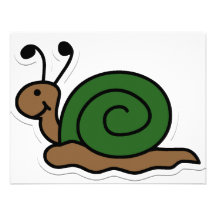 Schnecke Personalisierte Einladungskarten