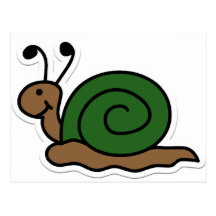 Schnecke Postkarte