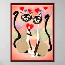 Schnee-Tatzevalentine-Liebe-Plakat