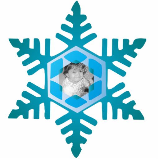 Schneeflocke-Foto-personalisierte Weihnachtsverzie Foto Figur