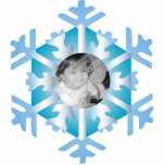 Schneeflocke-Foto-personalisierte Weihnachtsverzie Ausschnitte