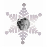 Schneeflocke-Foto-personalisierte Weihnachtsverzie Acryl Ausschnitte