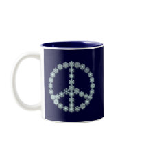 Schneeflocke-Friedenssymbol-T-Shirts, Kapuzenpulli Teetasse