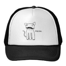 Schnurrbart-Miezekatze Retrocap