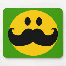 Schnurrbart-smiley (kundengerechte Hintergrundfarb Mauspads