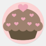 Schokoladen-Kuchen-Liebe-Aufkleber