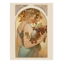 Schöne Kunst Nouveau Jugendstil Mucha Postkarte