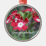 Schöne rote Verbene: Liebe, die Sie immer verziere Weihnachtsbaum Ornament