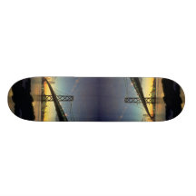 Schöner Sonnenuntergang: Bucht-Brücke, San Francis Personalisiertes Skateboard