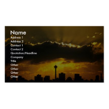 Schöner Sonnenuntergang: Calgary-Sonnenuntergang,  Visitenkartenvorlage