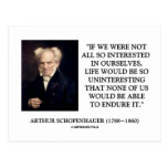 Schopenhauer interessierte für uns selbst Zitat Postkarten
