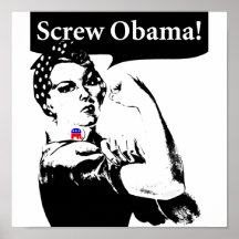 Schraube Obama! Poster