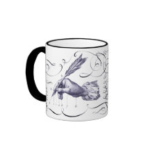 Schriftart-Designer oder elegante Kaffeetasse des 