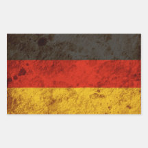 Schroffe deutsche Flagge Rechrteckaufkleber