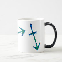 Schütze-Farbändernder Becher Tasse
