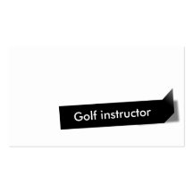 Schwarze Aufkleber-Golf-Visitenkarte