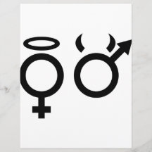 schwarze Engels- und Teufelikone Flyer Druck