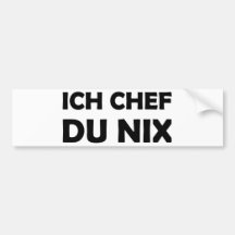 Schwarze Ikone Ich Kochs-du Nix Autosticker
