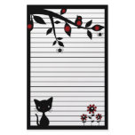 Schwarze Katzen-Briefpapier büropapier