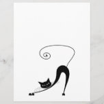 Schwarze launische Miezekatze 2 Personalisierte Flyer