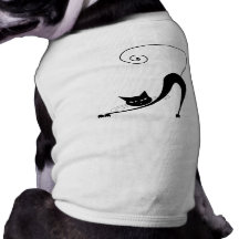 Schwarze launische Miezekatze 2 Hundeklamotten
