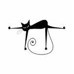 Schwarze launische Miezekatze 8 Foto Skulpturen