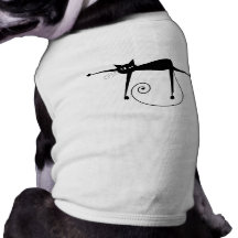 Schwarze launische Miezekatze 8 Hund Tshirts
