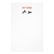 Schwarze Pudel, die frohe Weihnacht-Briefpapier sp Druckpapier