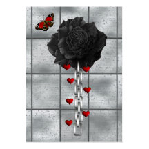 Schwarze Rose der Liebe Visitenkartenvorlagen
