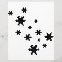 schwarze Schneeflockeikone Personalisierte Flyer