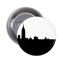 Schwarze u. weiße New- YorkSilhouette Buttons