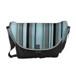 Schwarze und blaue gestreifte TBA-Bote-Tasche Kuriertasche