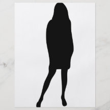 schwarze weibliche Silhouetteikone Individuelle Flyer