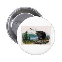 Schwarzer Bär Ridge Anstecknadelbutton